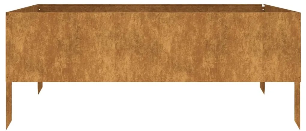 Canteiro Elevado de Jardim - Aço Corten - 100x100x41 cm