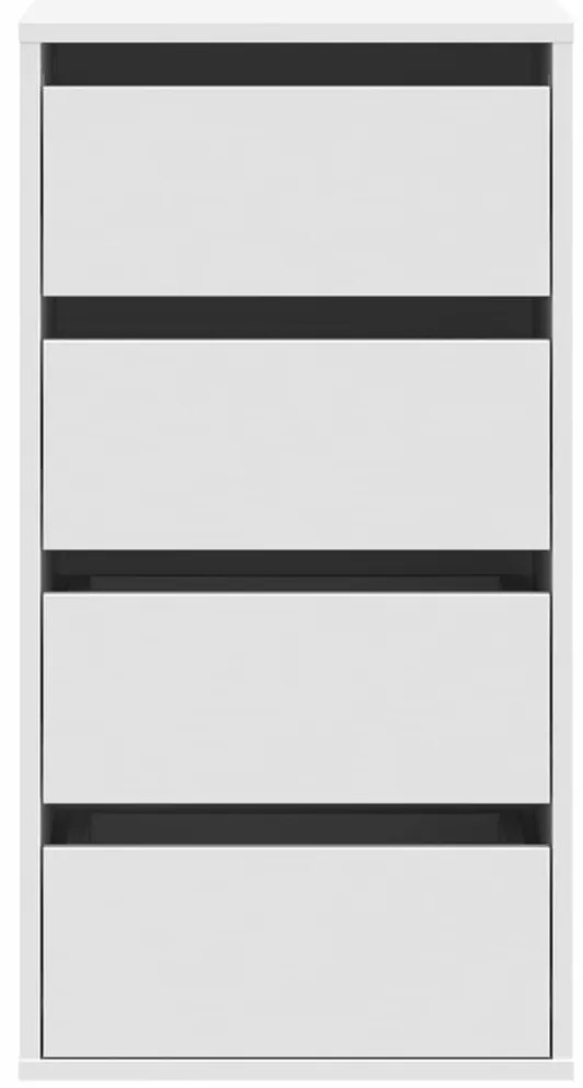 Cómoda com 4 Gavetas - 40x41x76 cm - derivados de madeira - branco