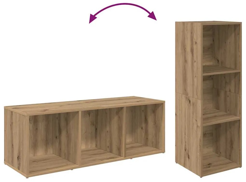 Conjunto de móvel de TV 2 pcs Carvalho Artesanal