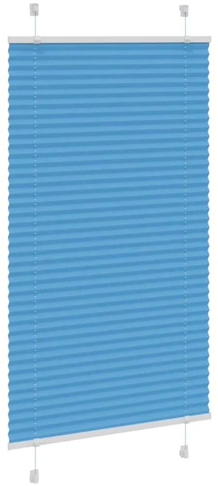 Azul Plissada Cega 75x100 cm Largura Tecido 74,4 cm Poliéster