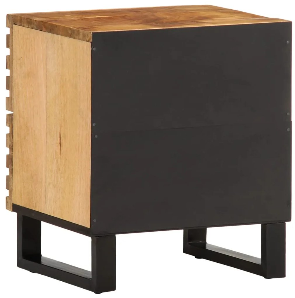 Mesa de cabeceira 40x34x46cm madeira de mangueira áspera maciça