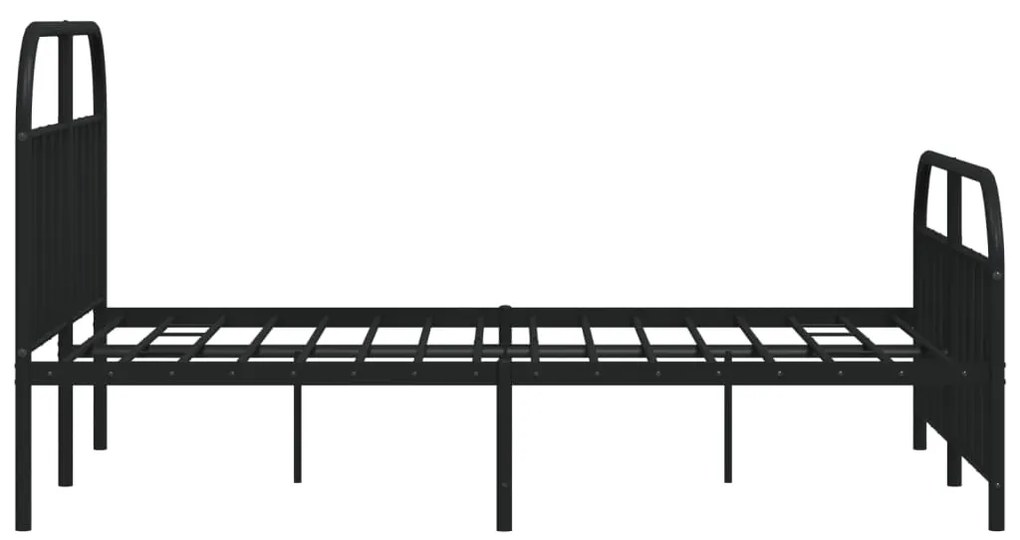 Estrutura de cama sem colchão com pés 160x200 cm preto