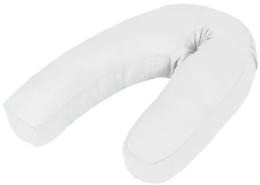 vidaXL Almofada de gravidez em forma de J 54x(36-43) cm branco