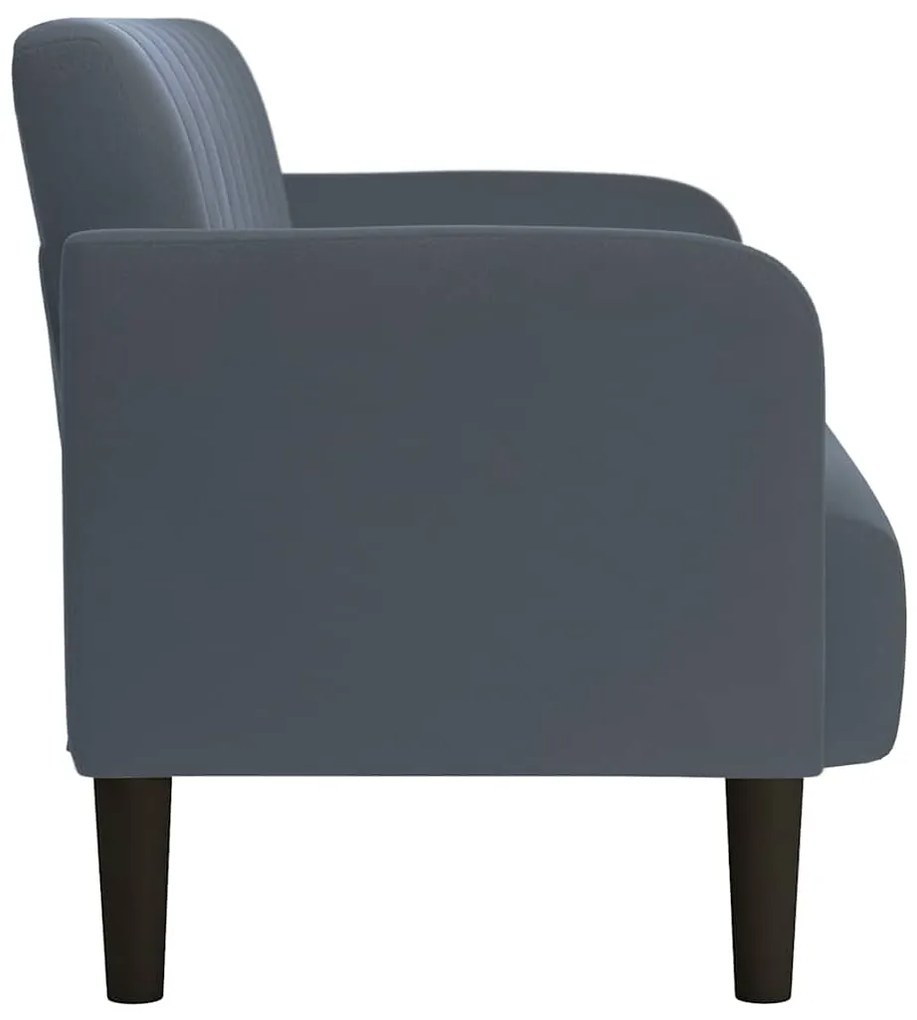 Sofá-luvas 109 cm veludo cinzento-escuro