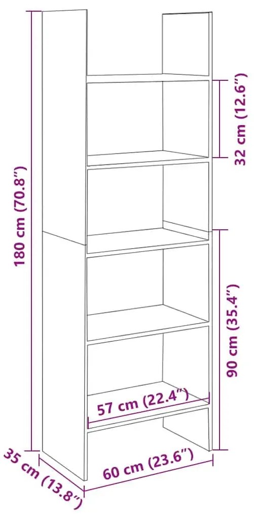 Estante 60x35x180 cm contraplacado branco