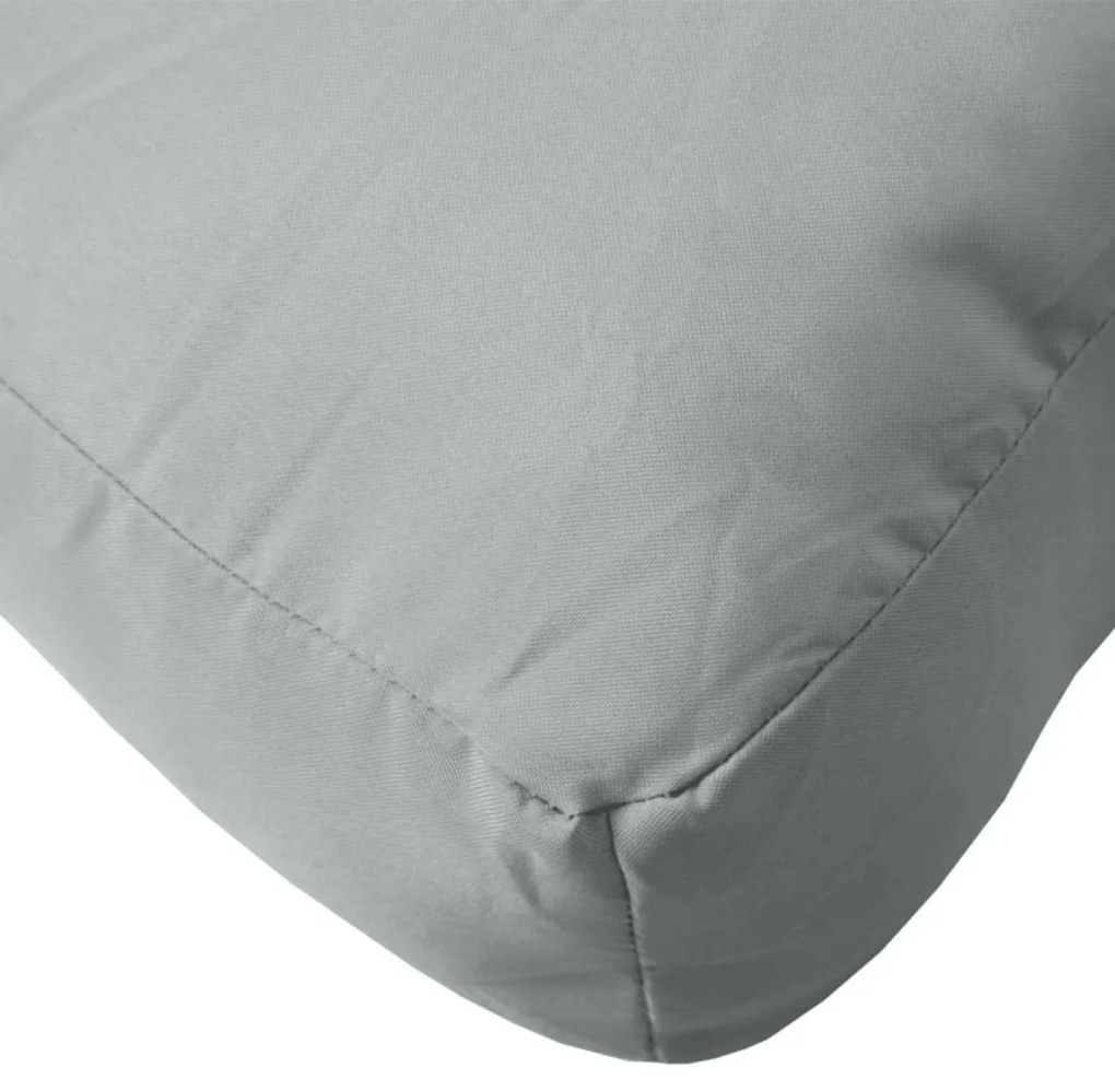 Almofadões de paletes 3 pcs mesclado tecido cinza-claro