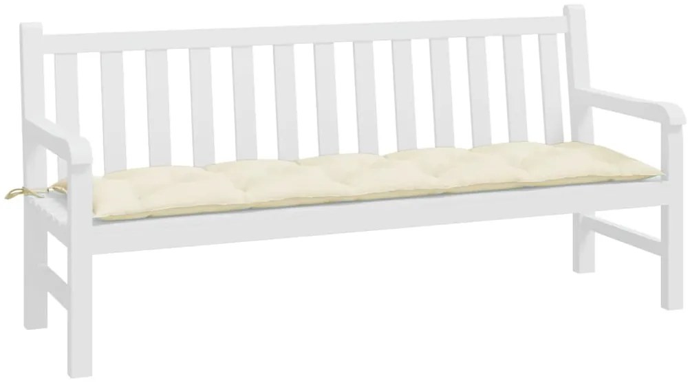 Almofadão p/ banco de jardim 180x50x7cm tecido oxford creme