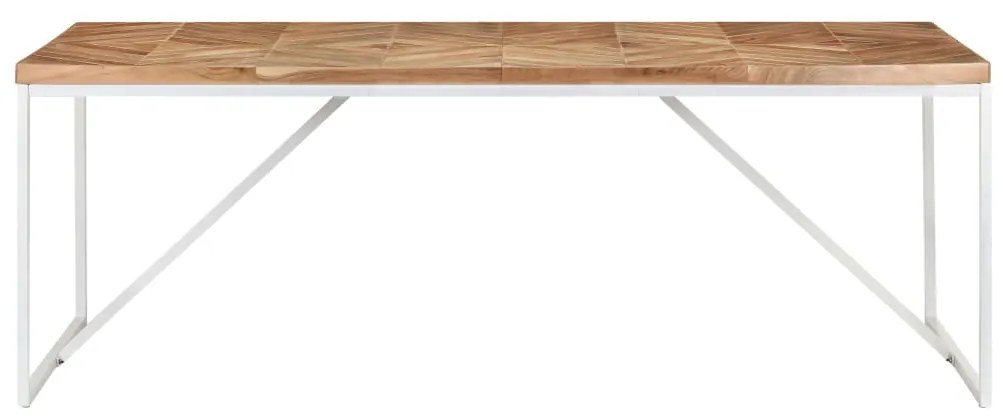 Mesa de jantar 200x90x76 cm madeira acácia maciça e mangueira