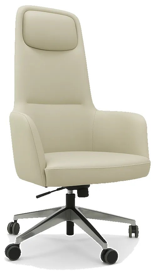 Cadeira Executiva Bege Pele Natural – Elegância e Conforto Profissional!
