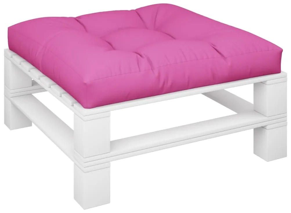 Almofadão para sofá de paletes 80x80x12 cm tecido rosa