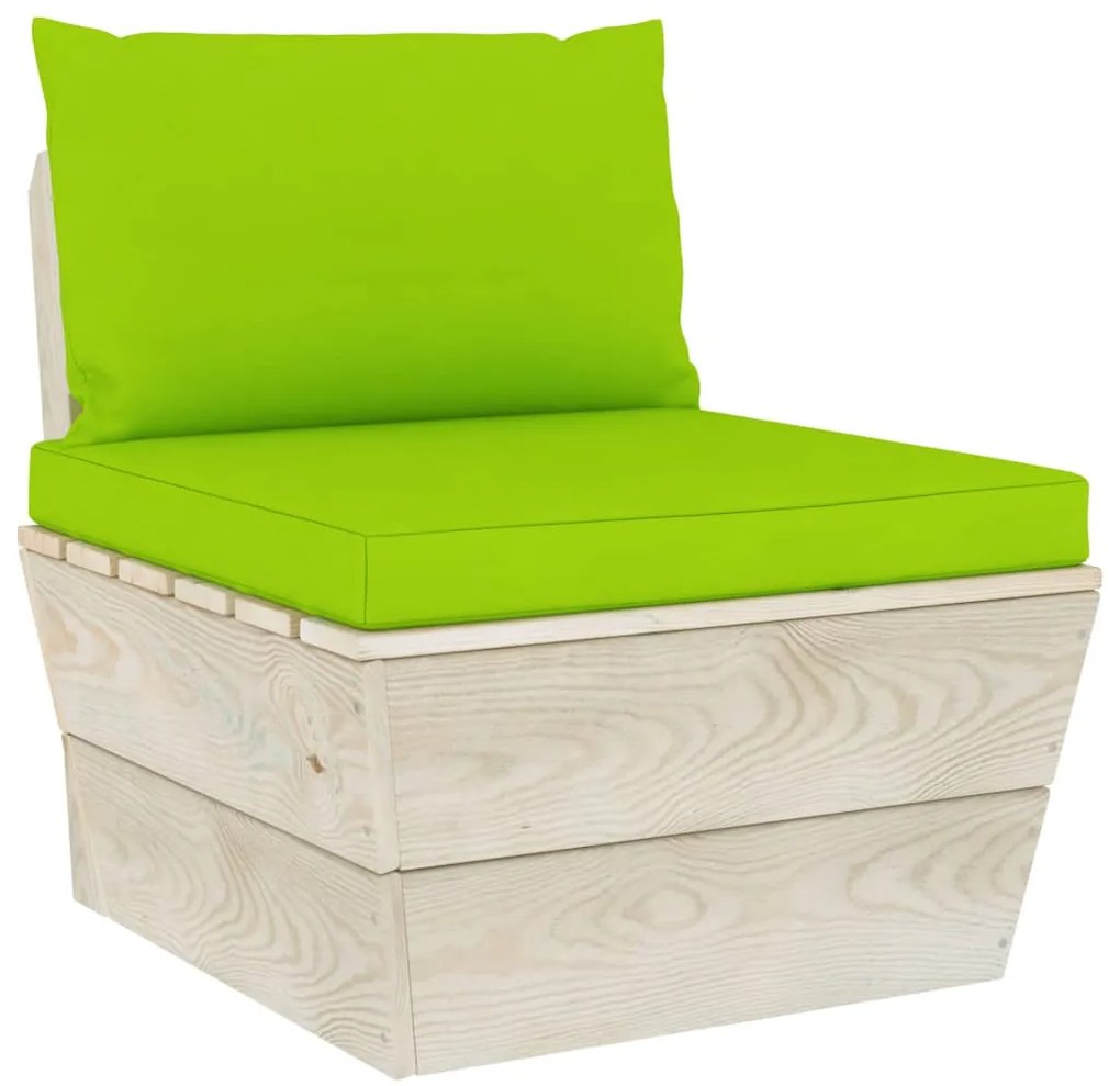 5 pcs conjunto lounge de paletes + almofadões madeira de abeto