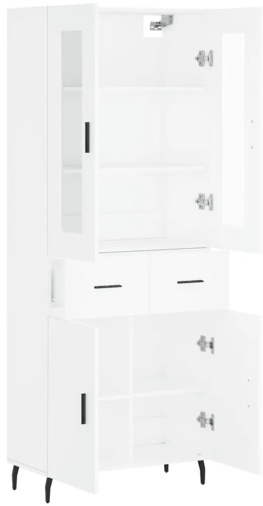 Armário alto 69,5x34x180 cm derivados de madeira branco