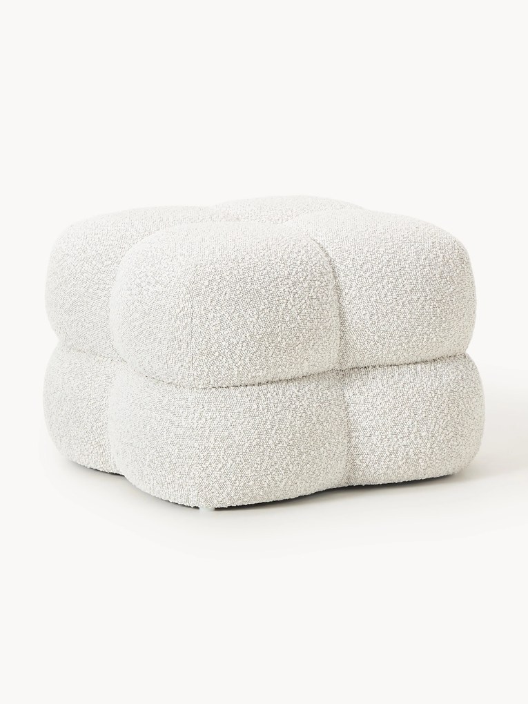 Pufe estofado em bouclé Ellie