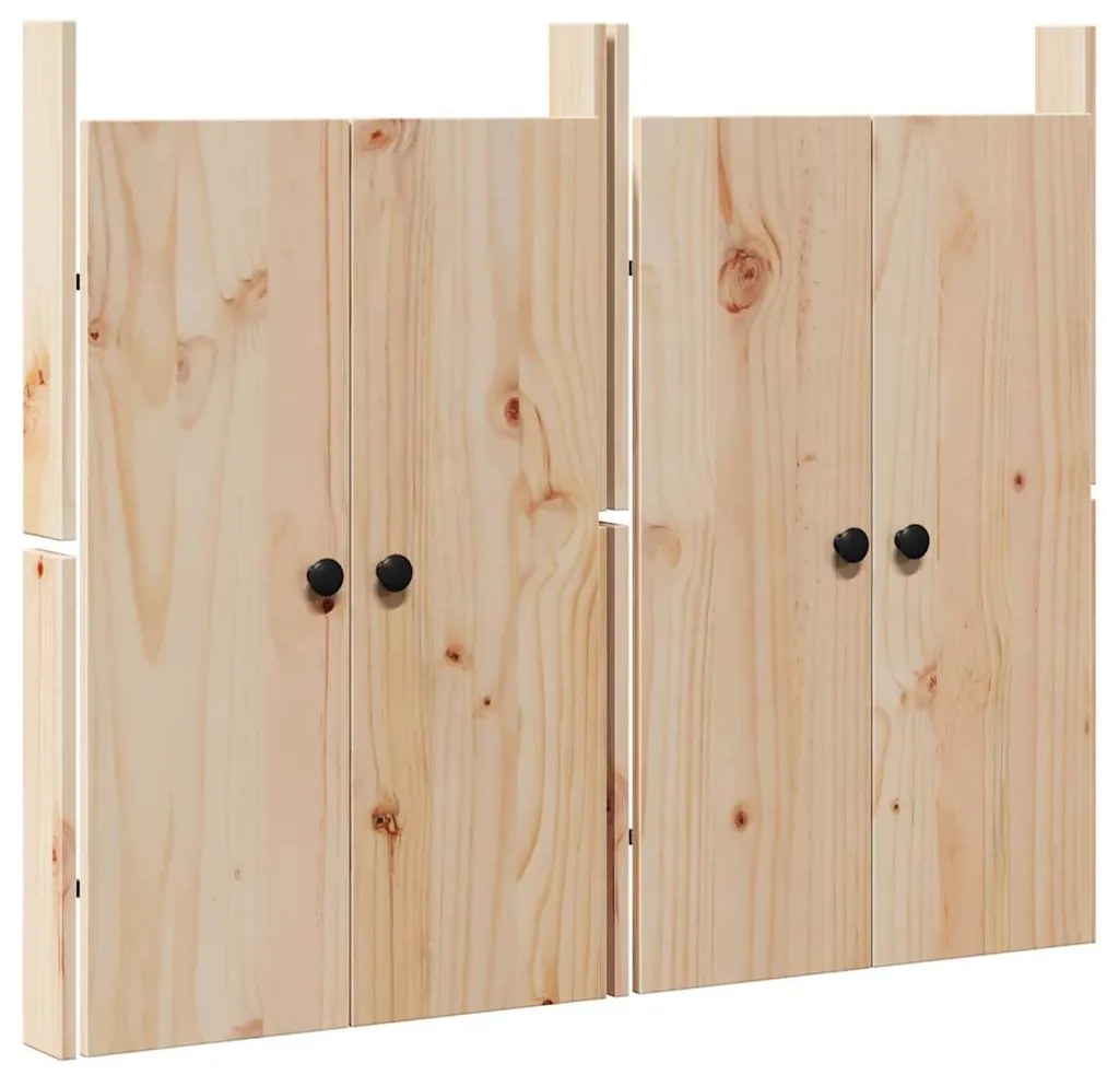 Portas de Cozinha Externa 2 pcs 50x9x82 cm Madeira Maciça de Pinho
