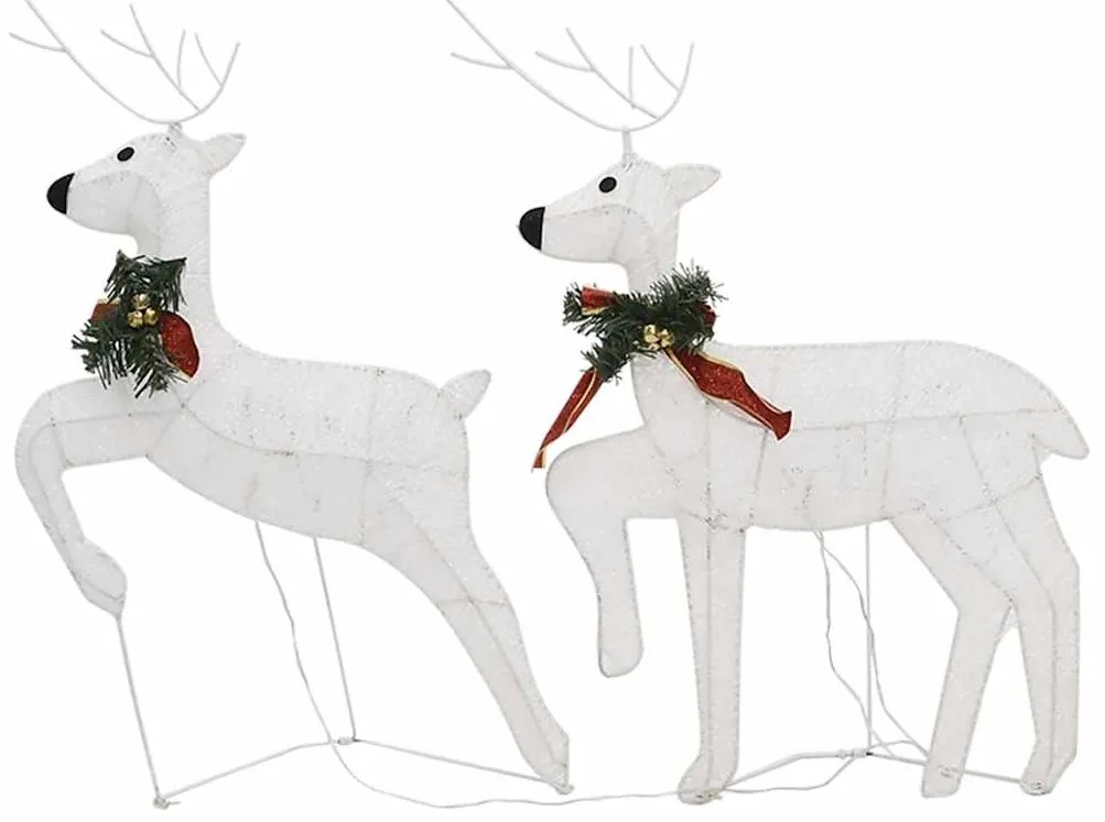 Renas de Natal 2 pcs 40 LEDs branco