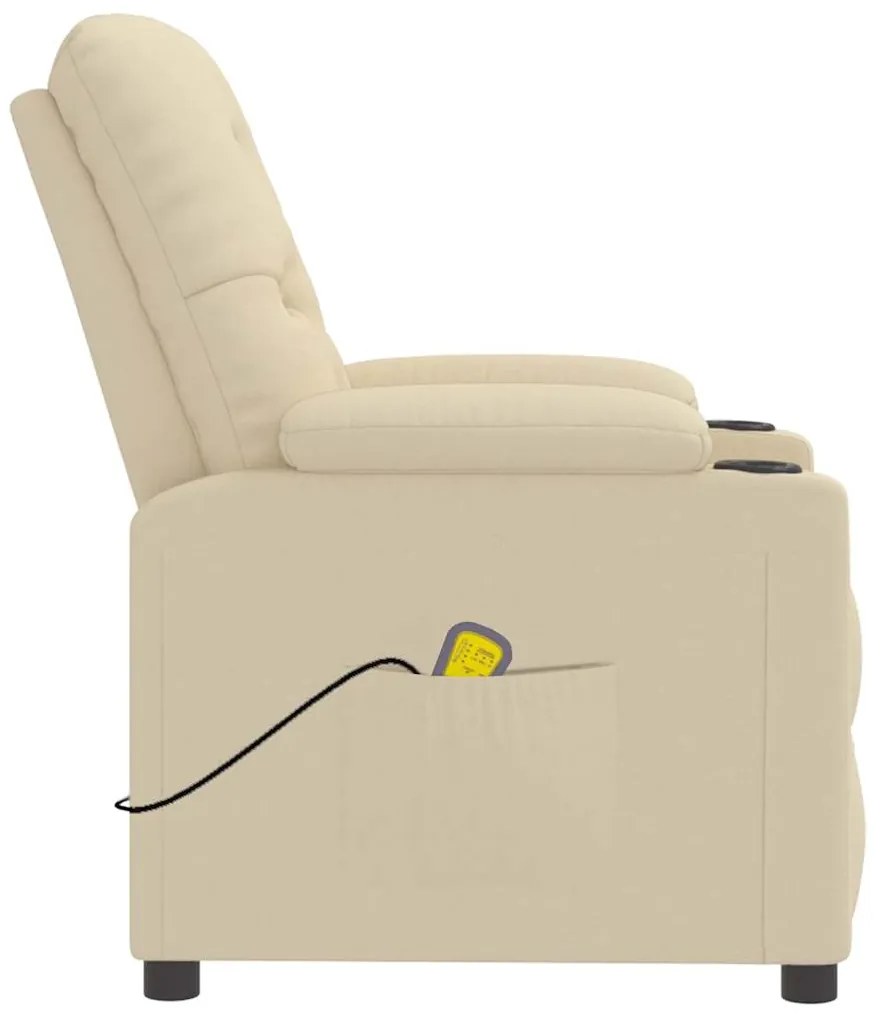 Poltrona de massagens tecido cor creme
