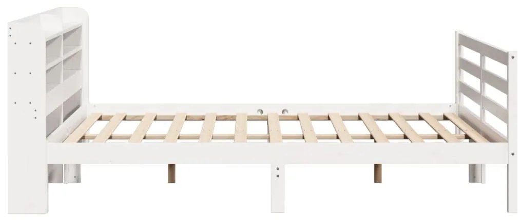 Estrutura de cama c/ cabeceira sem colchão 200x200 cm branco