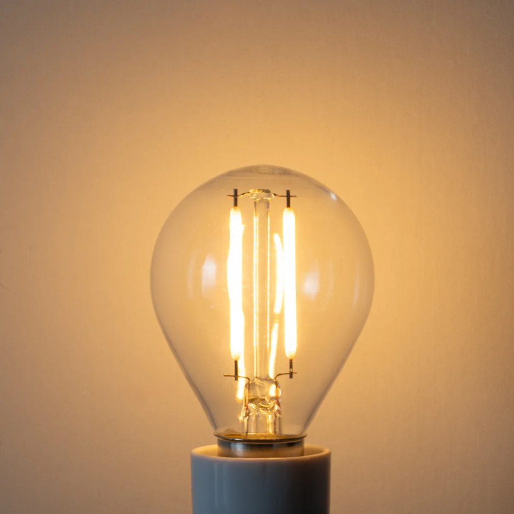 Conjunto de 5 E14 dimbare LED lamp P45 helder glas 3W 250 lm 2200K