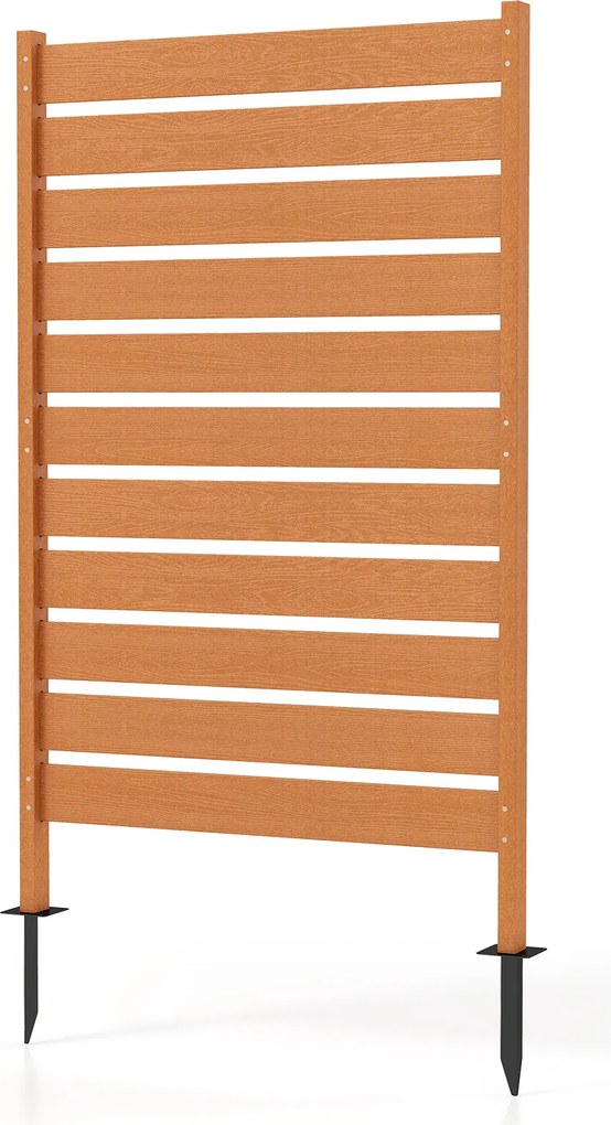 1x Painel de Privacidade para Jardim, 93 x 63,5 x 154,5 cm, Instalação Flexível, Castanho