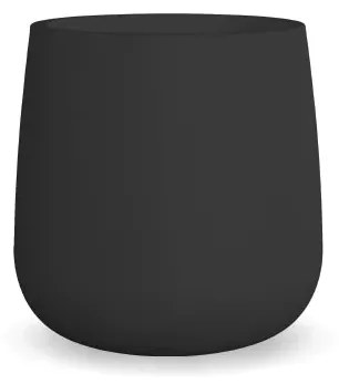 Vaso de flores colorido redondo Polietileno CASA, JARDIM, RESTAURANTE, BAR CAMELIA 40 (ø33,5 x 39cm) - Preto