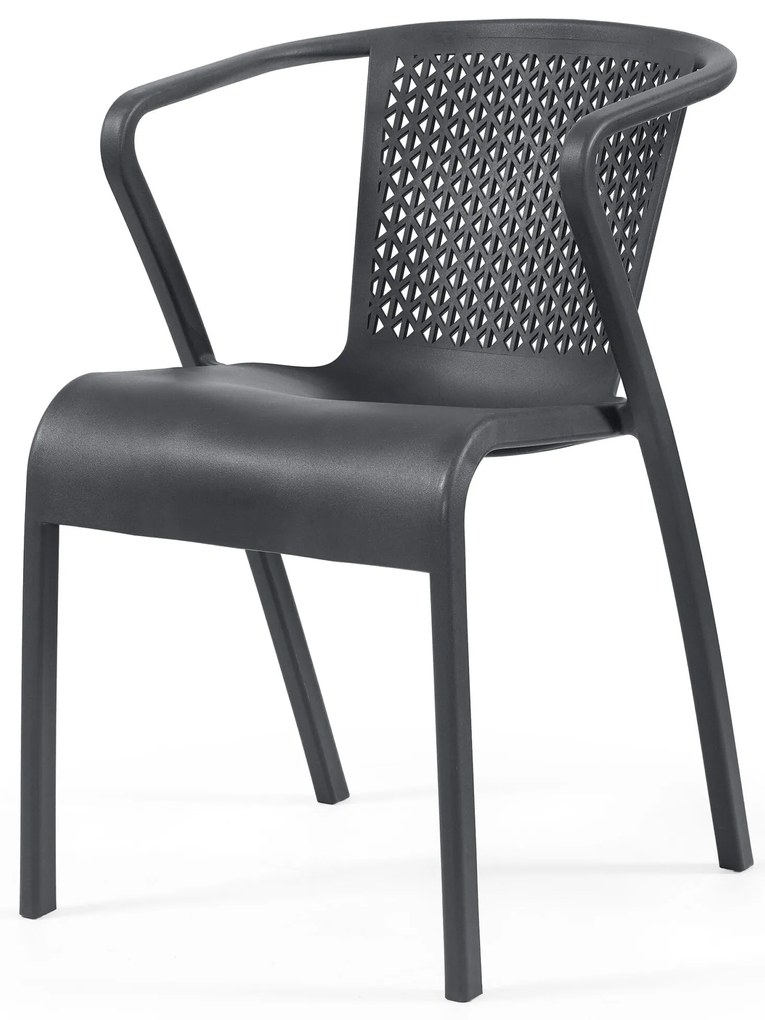 Cadeira tuga – Conjunto com 20 cadeiras de polipropileno com fibra de vidro. Cor Antracite MR