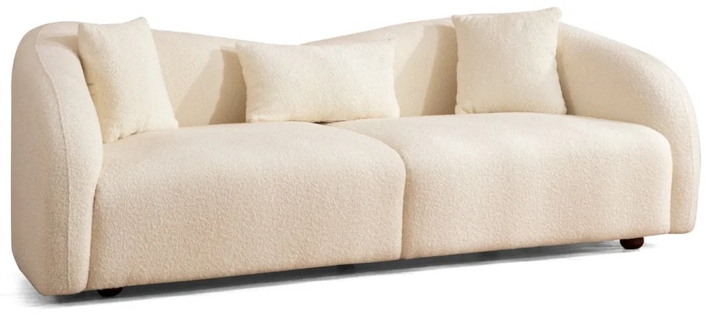 Sofá de 3 Lugares Venedik – Creme – 236 cm x 76 cm x 91 cm