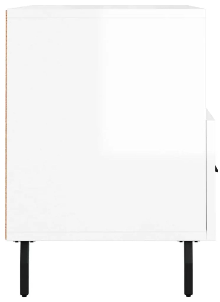 Móvel de TV 80x36x50 cm derivados de madeira branco brilhante