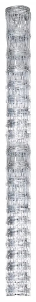 Cerca de jardim 50x1,25 m aço galvanizado prateado