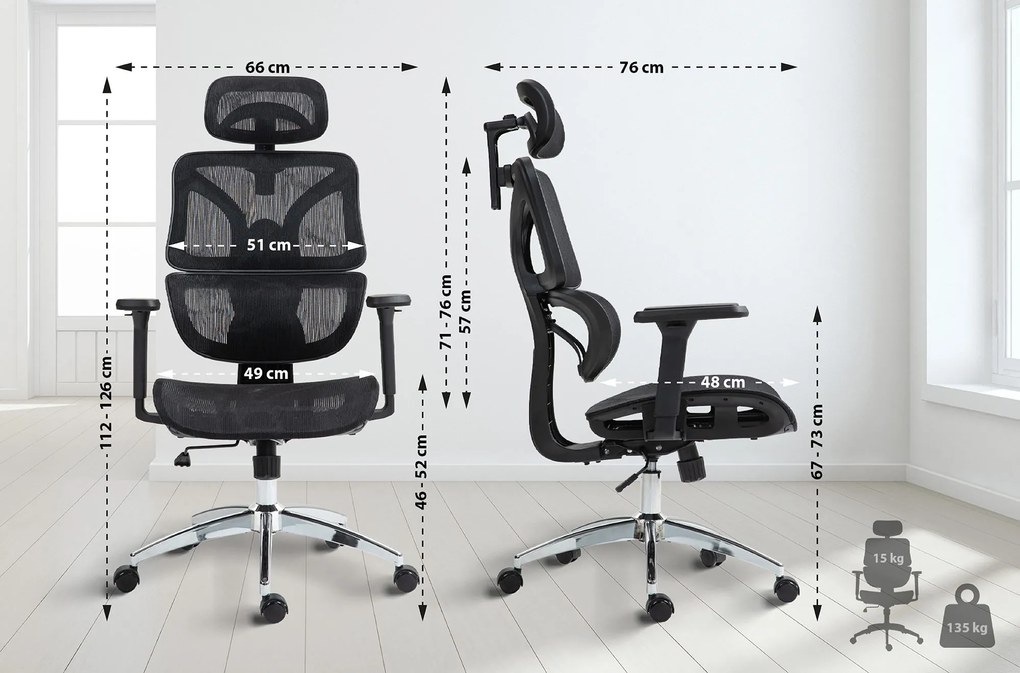 Cadeira de escritório Deshler preta