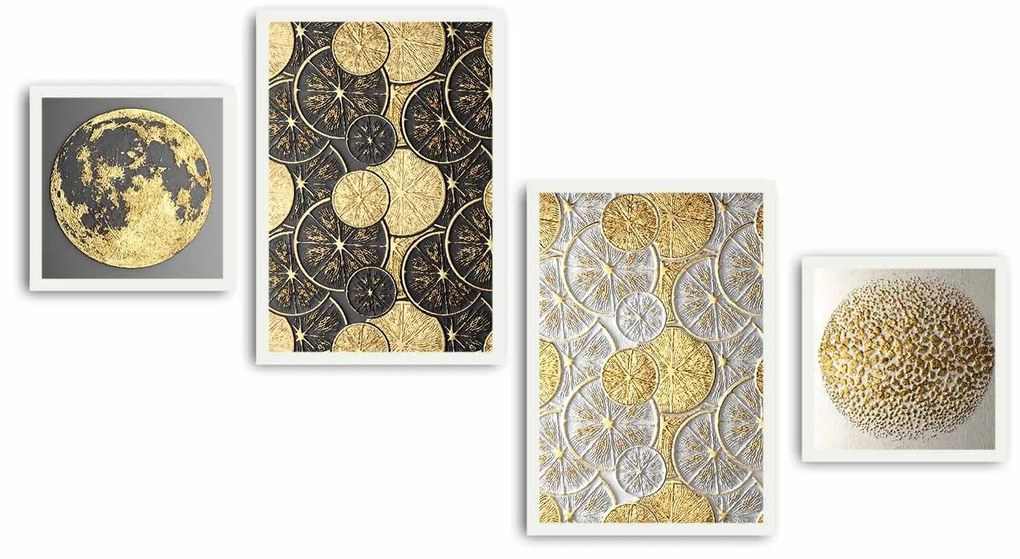 Pintura Decorativa em MDF com Moldura 4Pbct-04 – Multicolor – 136 x 75