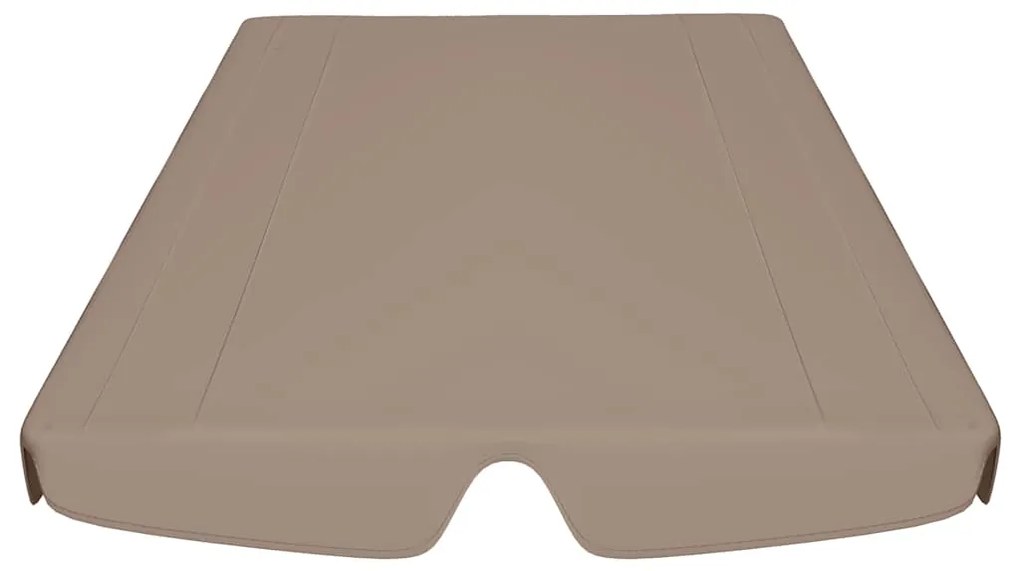 Toldo suplente p/ baloiço de jardim cinza-acastanhado