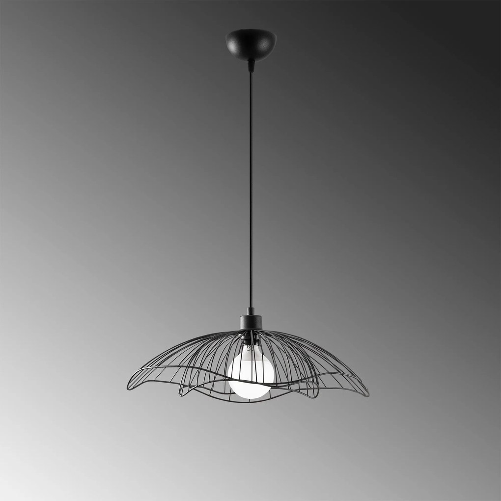 Candeeiro de Teto Farac – Preto – 50 x 50 cm