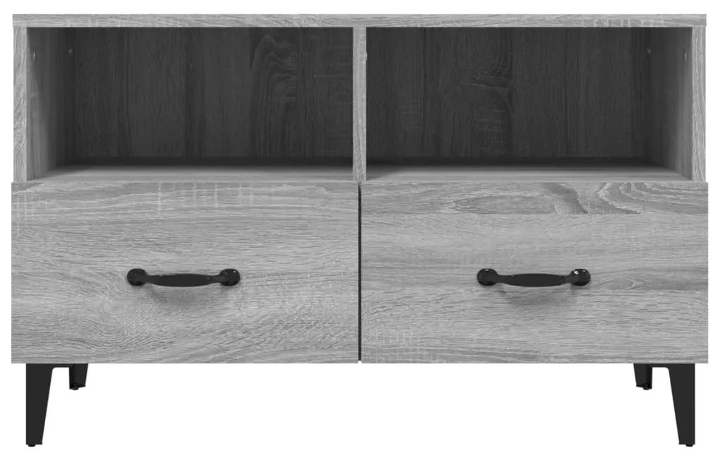 Móvel de TV 80x36x50 cm derivados de madeira cinzento sonoma