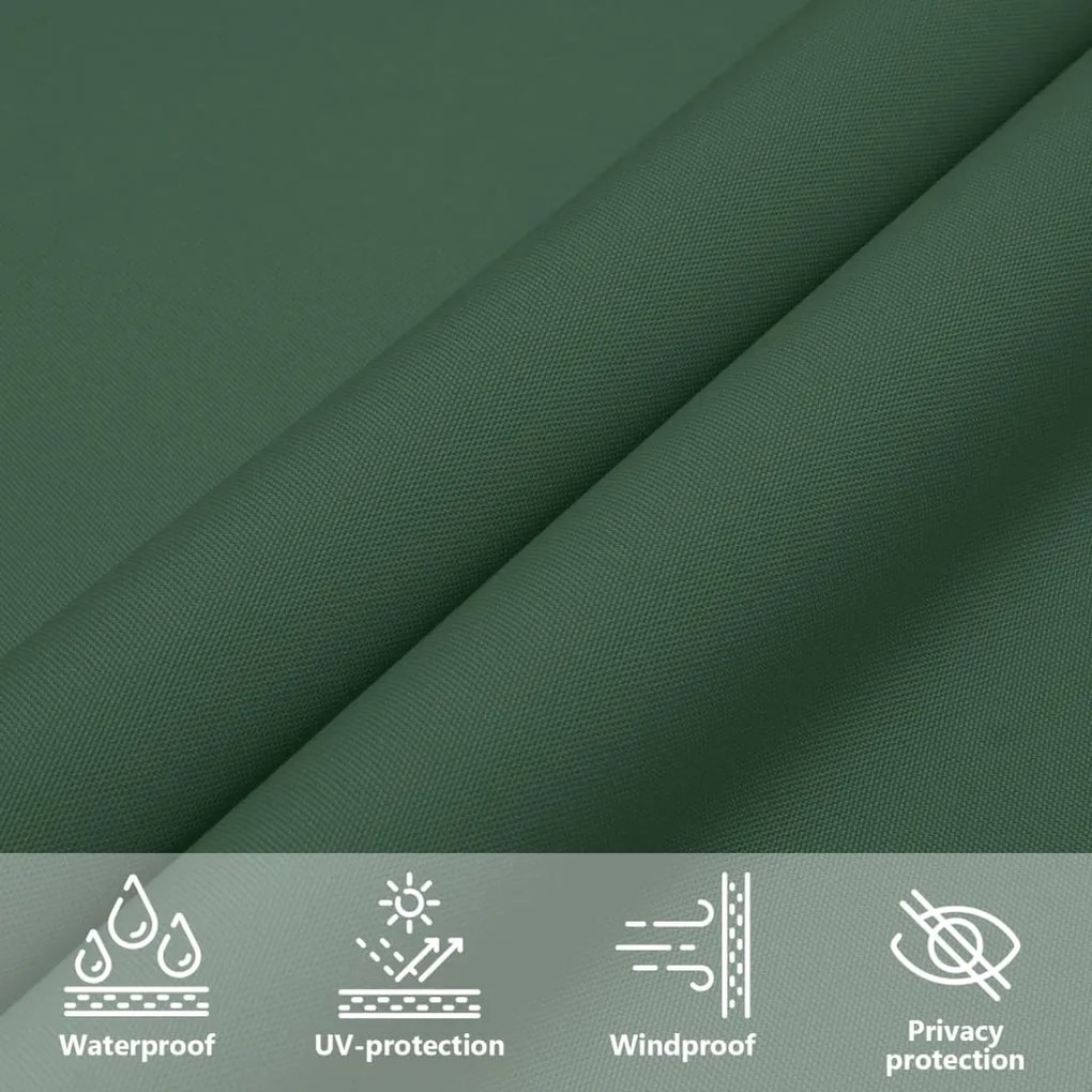 Para-sol vela tecido oxford triangular 4x4x4 m verde-escuro