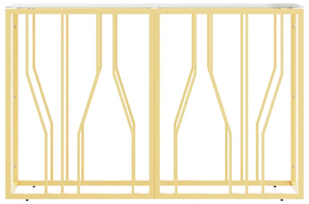 Mesa consola 110x30x70 cm aço inoxidável e vidro