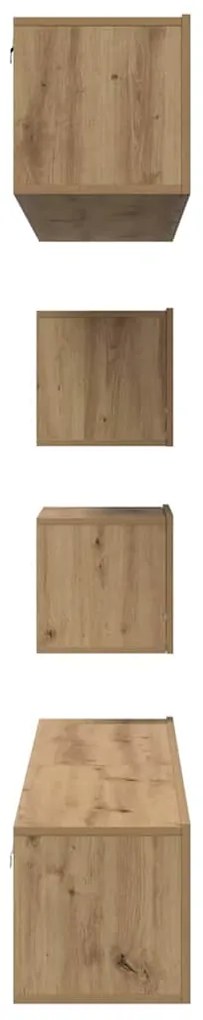 Conjunto de Estantes para TV 6 pcs carvalho artisiano