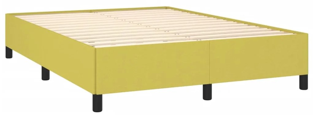 Estrutura de cama sem colchão 140x200 cm tecido verde