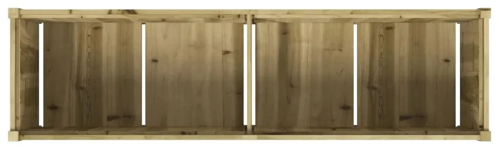 Vaso/floreira de jardim 180x50x50cm madeira de pinho impregnada
