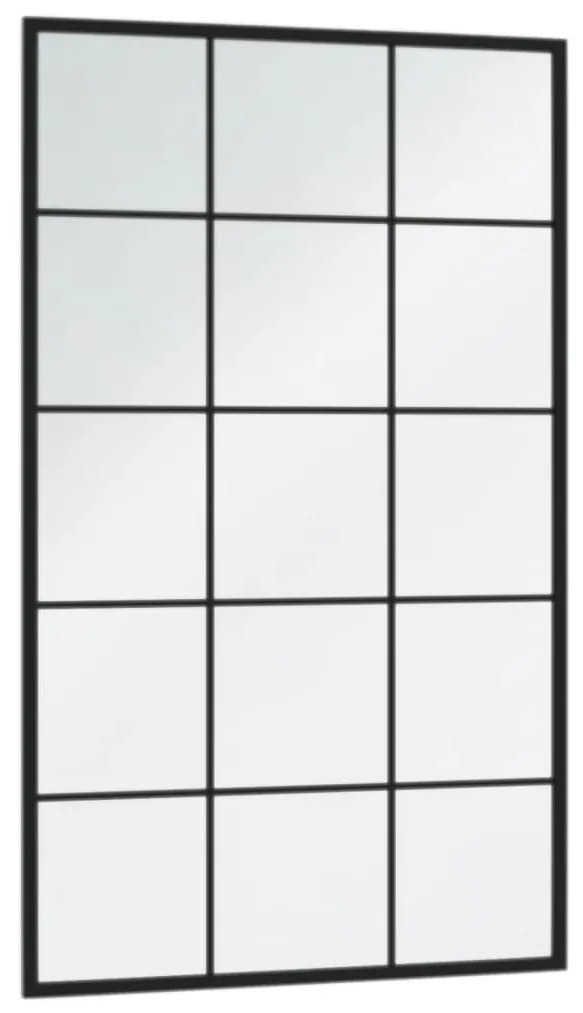 Espelhos de parede 4 pcs 100x60 cm metal preto