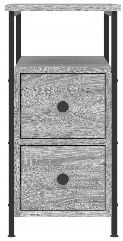 Mesas de cabeceira 2 pcs derivados madeira sonoma cinza