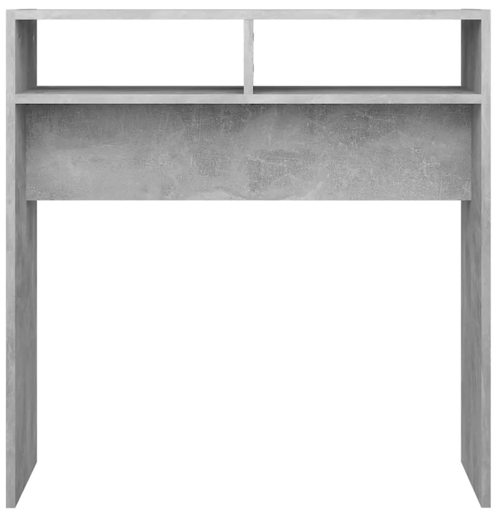 Mesa consola 78x30x80 cm derivados de madeira cinzento cimento