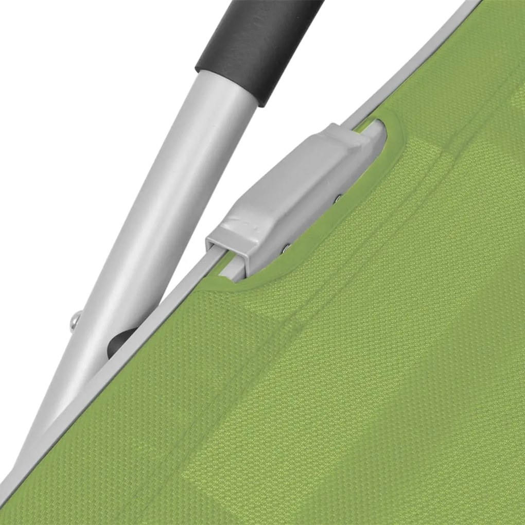 Espreguiçadeira com almofadão alumínio e textilene verde