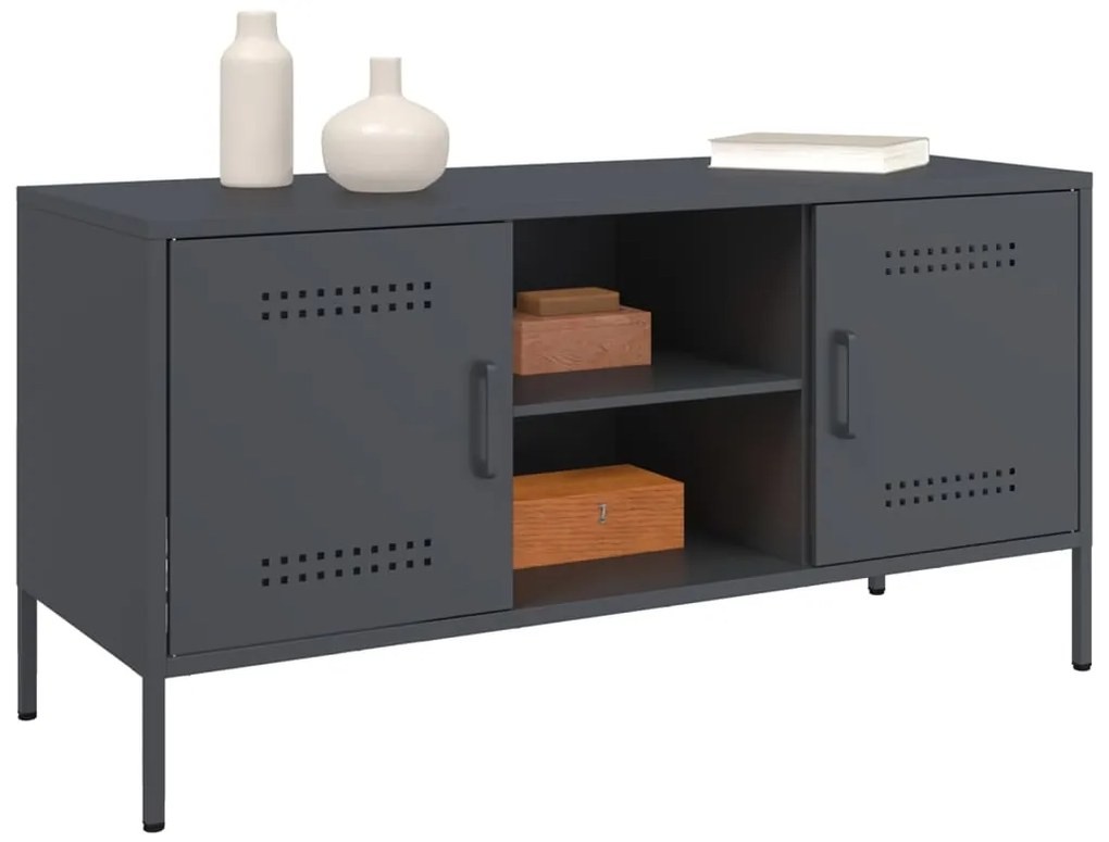 Móvel de TV 100,5x39x50,5 cm aço antracite