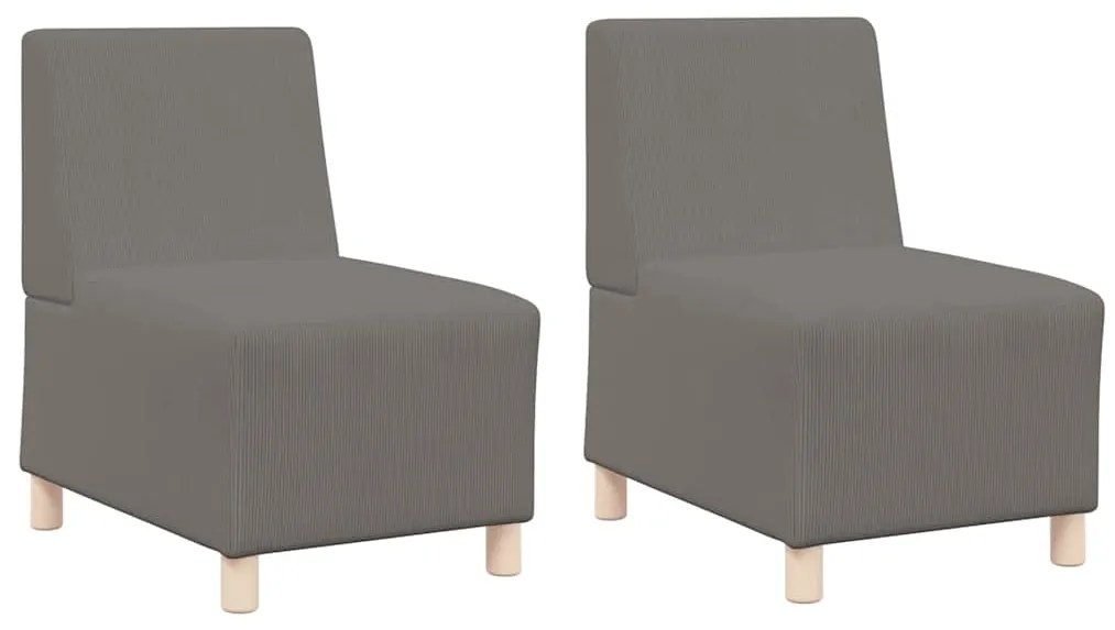 Sofá Chiar 2 pcs Cinzento-claro 55 x 74 x 82 cm