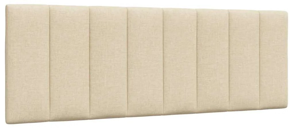 vidaXL Almofadão de cabeceira 120 cm tecido creme