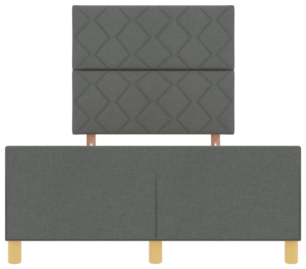 Estrutura de Cama de Tecido Cinza Escuro vidaXL 120x190 cm