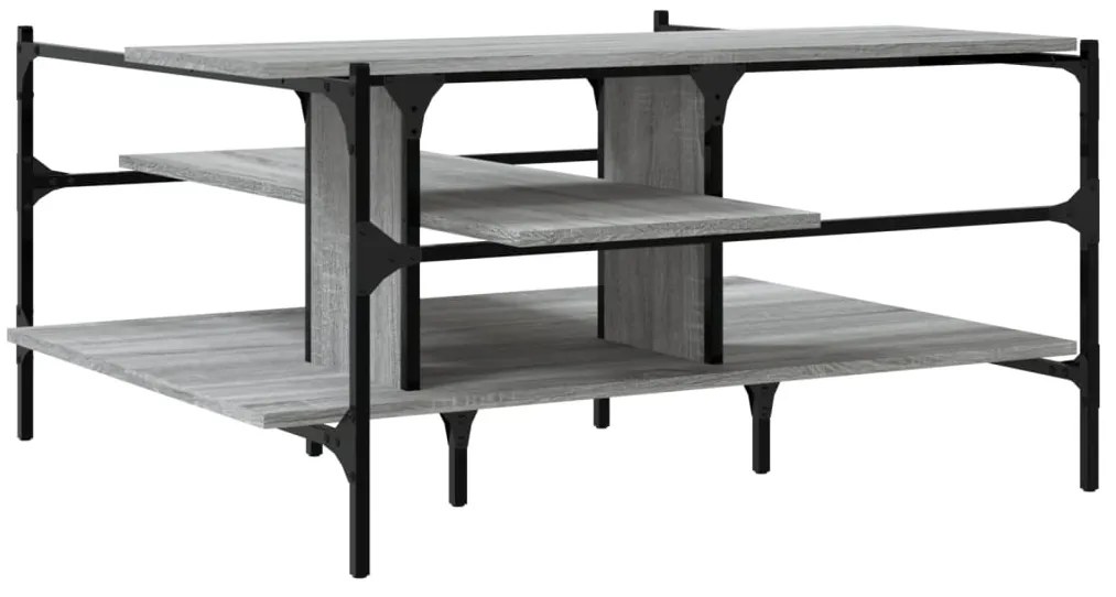 Mesa de centro 100x100x48,5cm derivados de madeira cinza sonoma