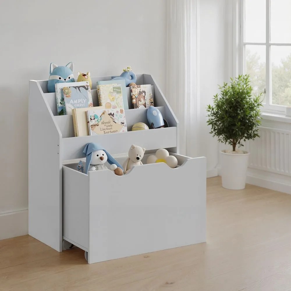 Estante infantil de arrumação 29,5 x 62,5 x 70 cm cinzenta