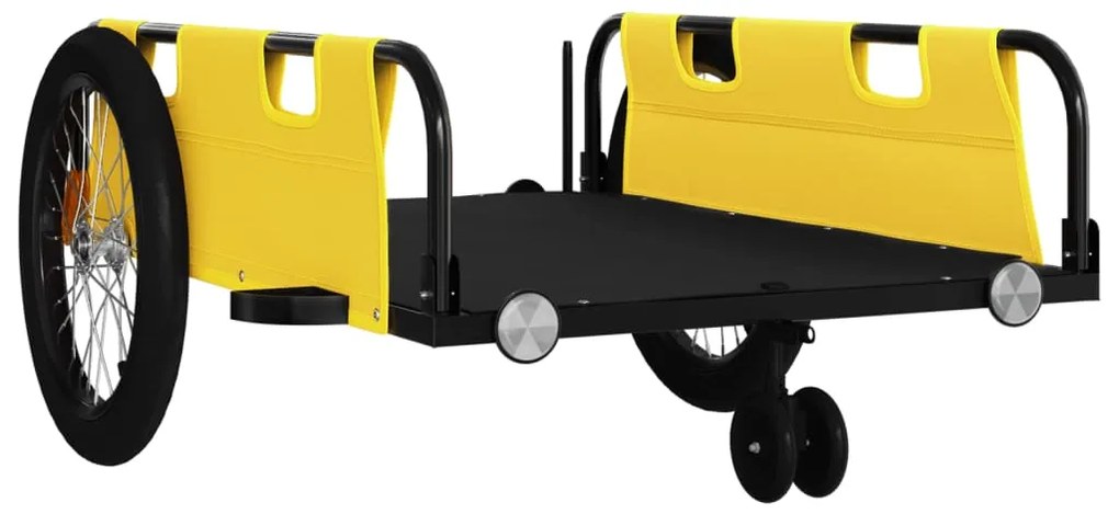Reboque bicicleta tecido oxford/ferro amarelo/preto
