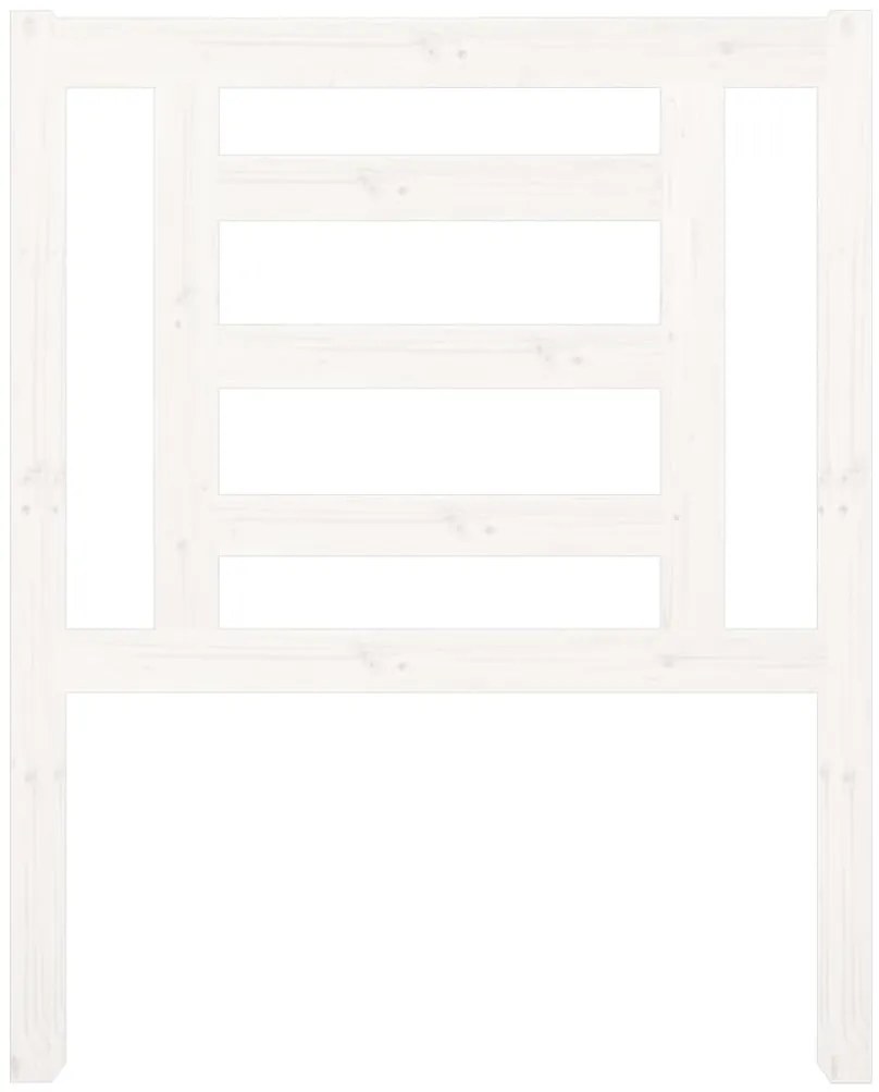 Cabeceira de cama 81x4x100 cm pinho maciço branco